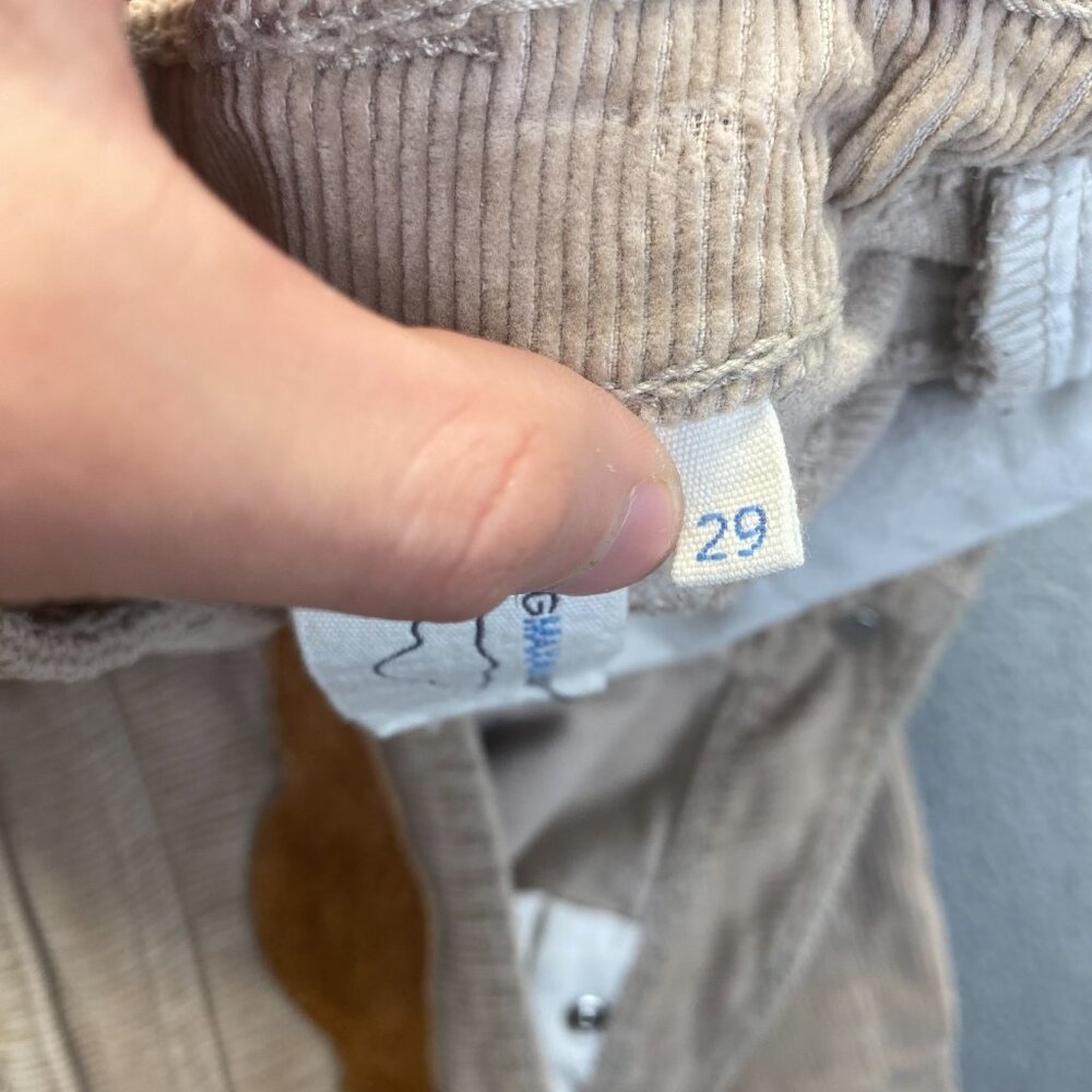 BCBGMAXAZRIA Women's Corduroy Pants Size 29,Beige,Stretch - Picture 7 of 14